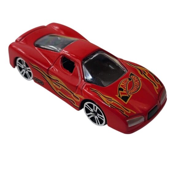 Sun Toys Other - Suntoys Express Wheels Launch Speedsters Top Racer Red Flame Die-Cast Car 1:64